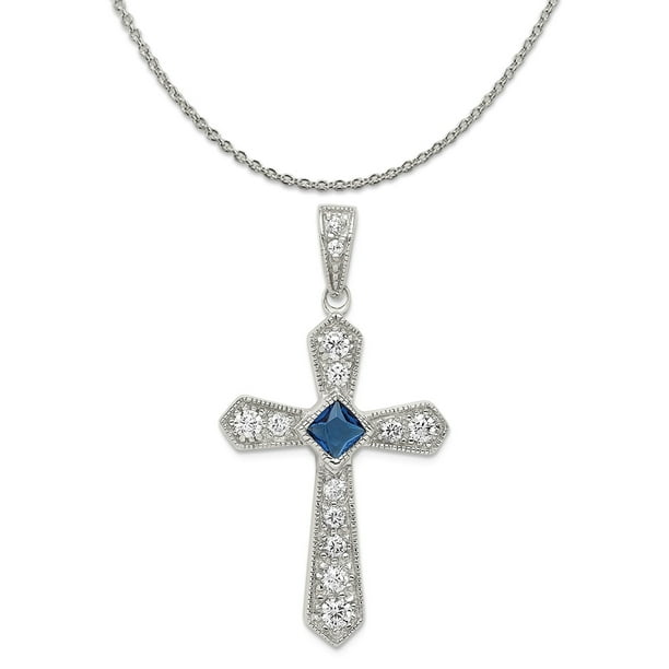18 Sterling Silver Passion Cross Charm Necklace 18 Sterling Silver Passion Cross Charm Necklace